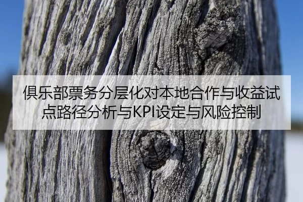 俱乐部票务分层化对本地合作与收益试点路径分析与KPI设定与风险控制